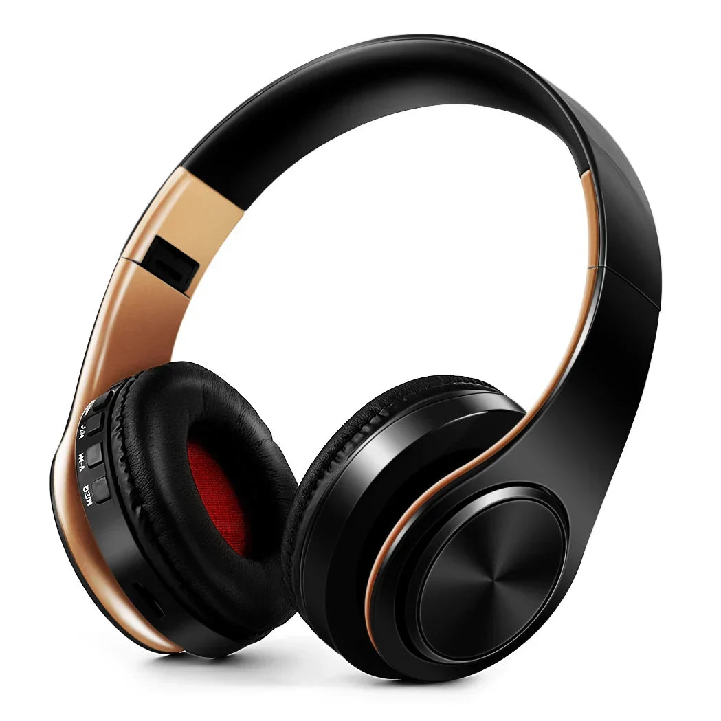 Wireless Bluetooth Headphones Gold